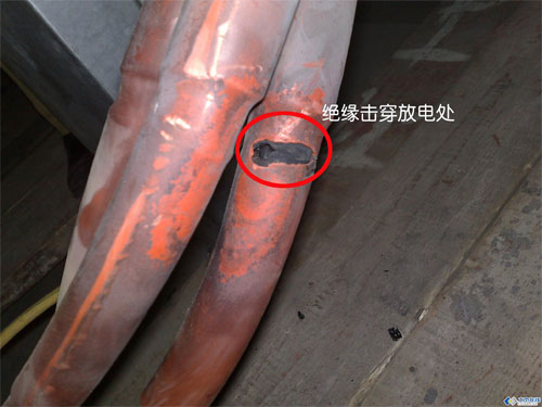 電纜終端頭接地部位的照片 電纜終端頭接地部位的照片