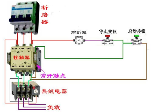 帶過(guò)熱保護(hù)的電路接線圖解