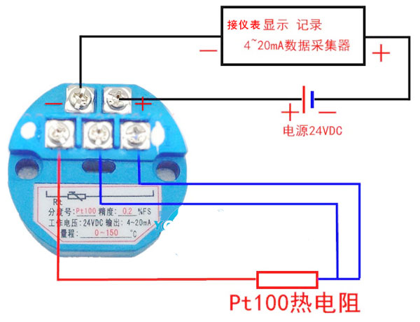 兩線制4-20MA溫度傳感器接線方法:親測可用正確無誤