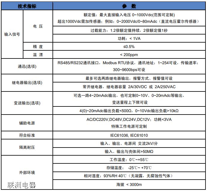 SPA-96BDV技術(shù)指標